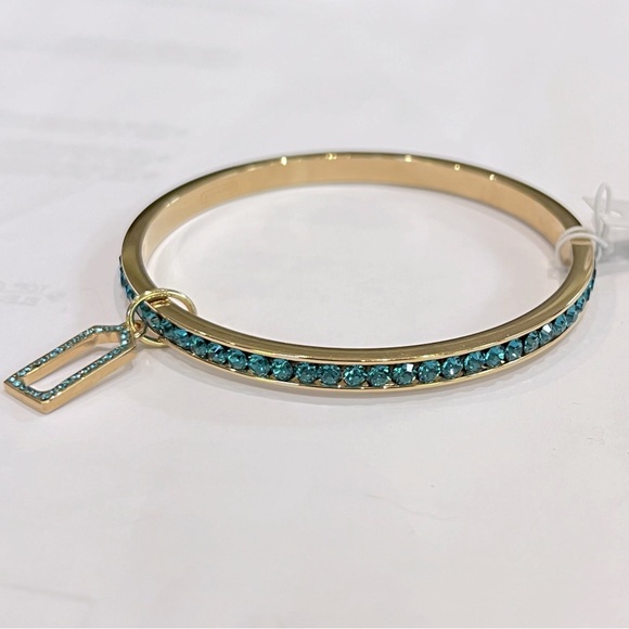 NWT Coach Pave Bangle (Color: Gold/Turquoise) - Picture 2 of 14